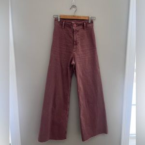 Zara Wide Leg Pink Jeans